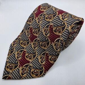 Robert Talbott Tie Mens Paisley Gold Red Black‎ Necktie 100% Silk